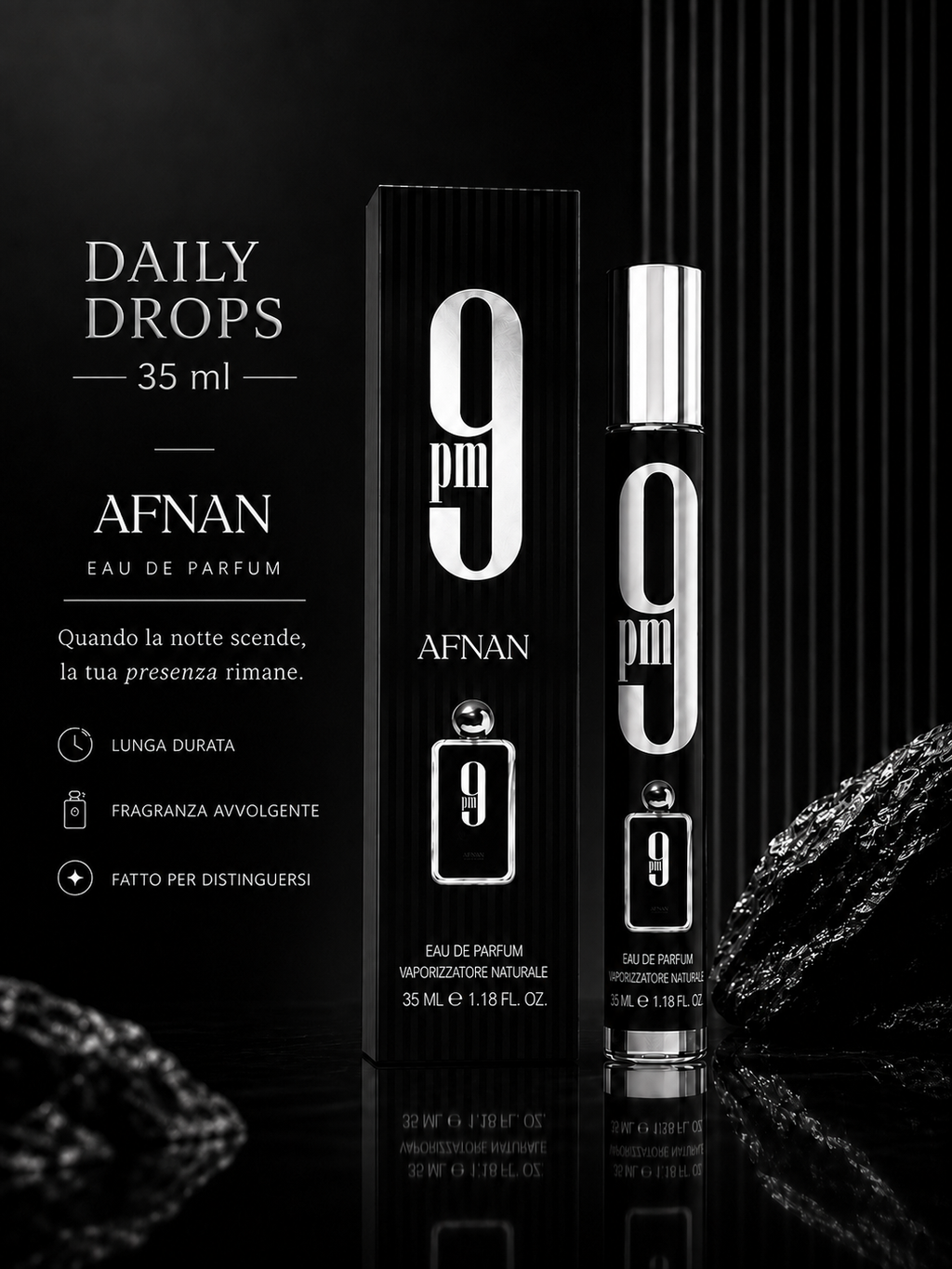Afnan 9pm - 35ml - Eau de Parfum – Daily Drops | Una fragranza Maschile seducente e moderna