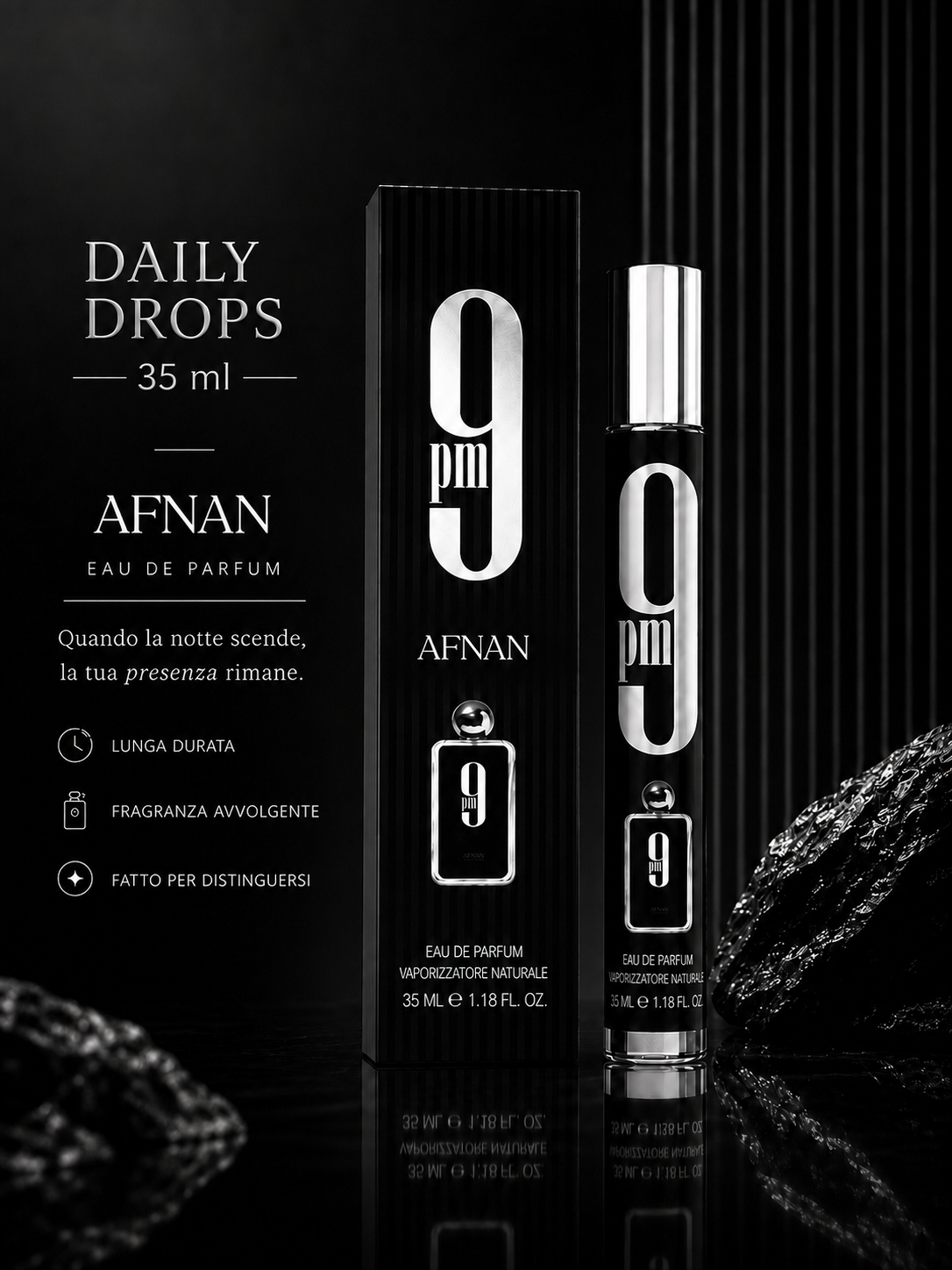 Afnan 9pm - 35ml - Eau de Parfum – Daily Drops | Una fragranza Maschile seducente e moderna