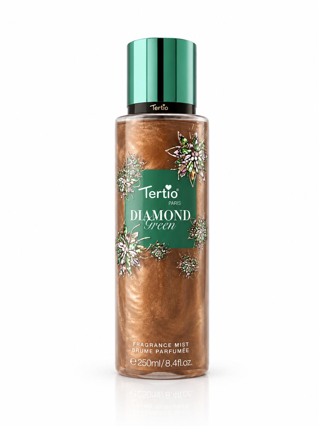 Tertio Paris Diamond Green Acqua Profumata Corpo Glitterata 250ml