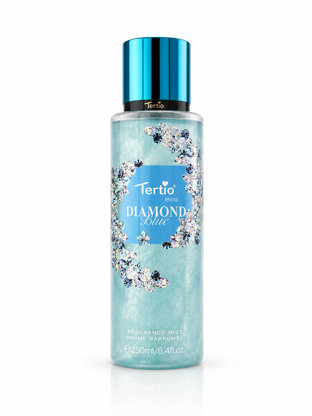 Tertio Paris Diamond Blu Acqua Profumata Corpo Glitterata 250ml